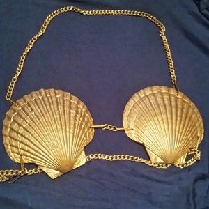 Silver Shell Bra